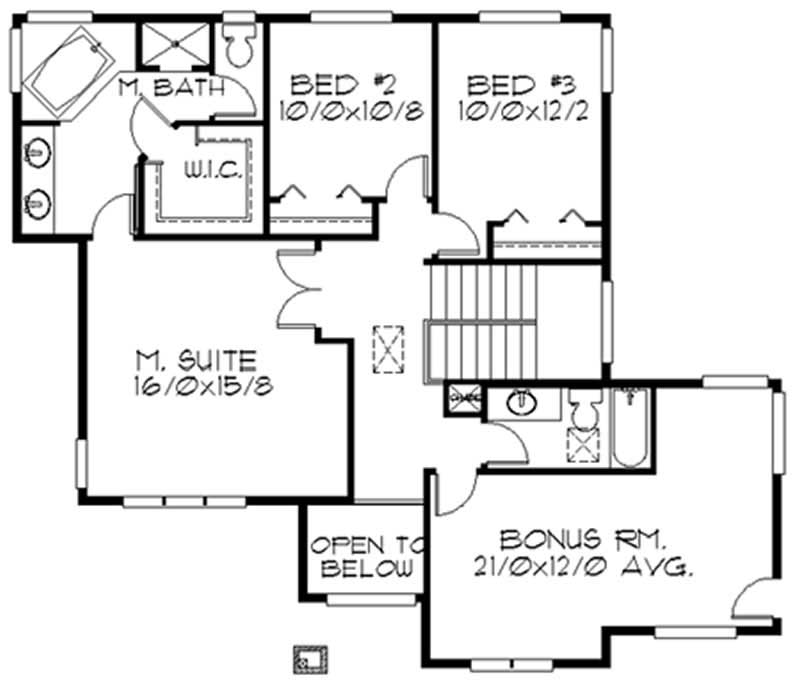 Prairie House Plan 3 Bedrms, 2.5 Baths 2602 Sq Ft