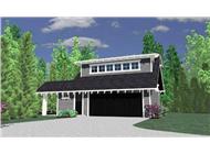 This is the front elevation for these Garage Plans.