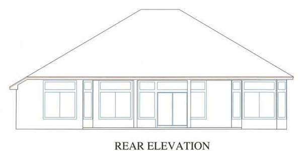 Home Plan Rear Elevation