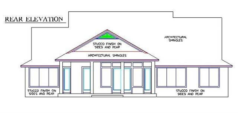 Home Plan Rear Elevation