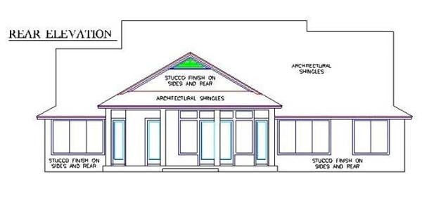 Home Plan Rear Elevation