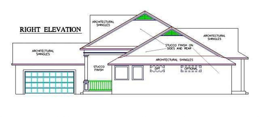 Home Plan Right Elevation