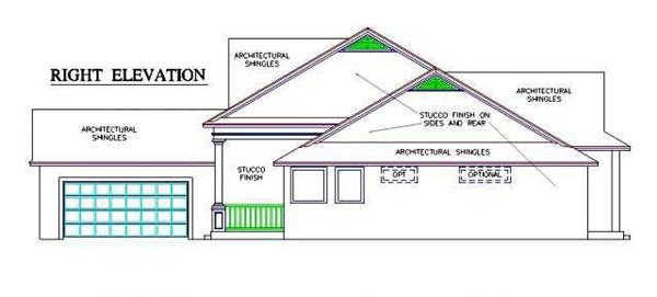 Home Plan Right Elevation