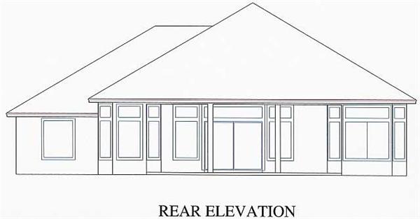 Home Plan Rear Elevation