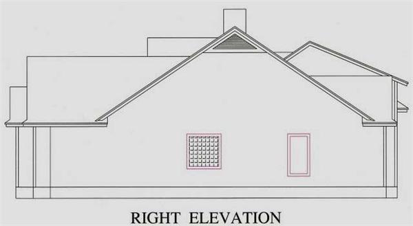 Home Plan Right Elevation