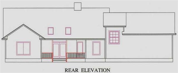 Home Plan Rear Elevation