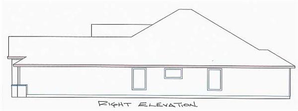 Home Plan Right Elevation