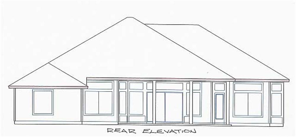 Home Plan Rear Elevation