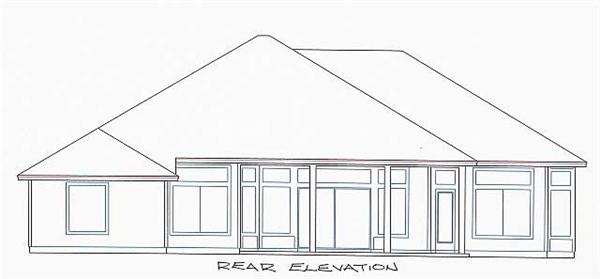 Home Plan Rear Elevation