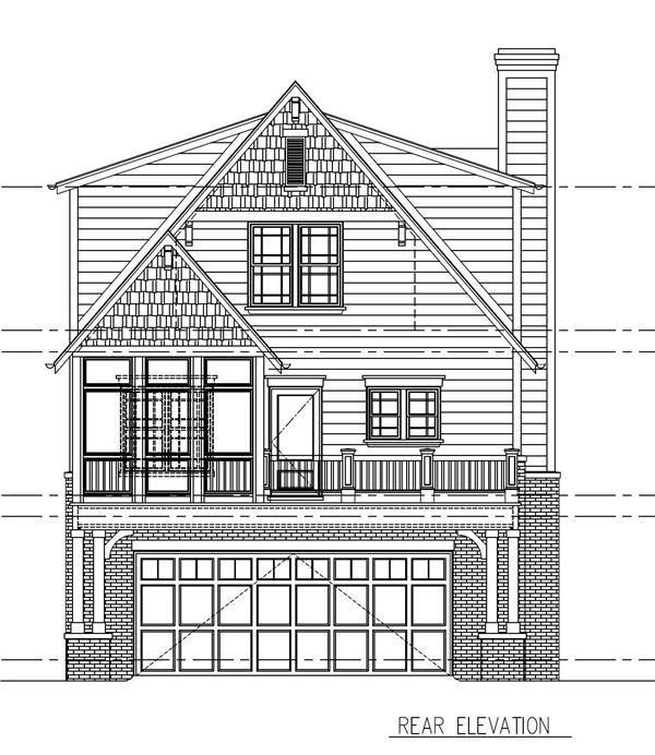 Home Plan Rear Elevation