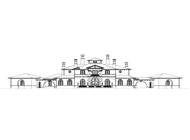 This is the front elevation of these Luxury House Plans.