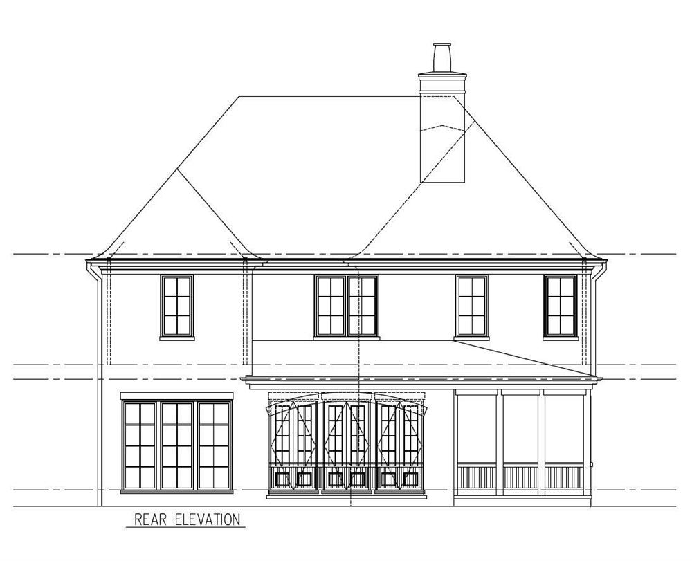 Home Plan Rear Elevation