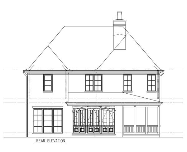 Home Plan Rear Elevation