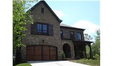 This is a plain front elevation of these European House Plans.