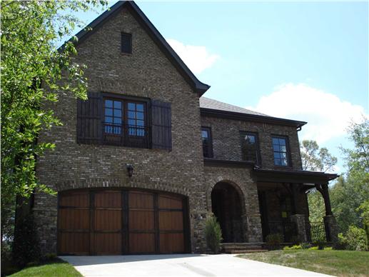 This is a plain front elevation of these European House Plans.