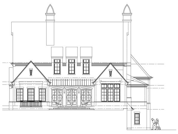 Home Plan Rear Elevation