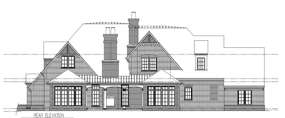 Home Plan Rear Elevation