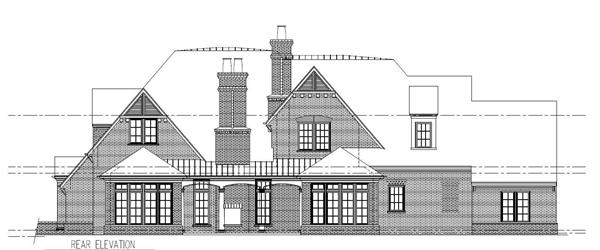 Home Plan Rear Elevation