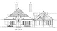 This is the front elevation of these Craftsman House Plans.