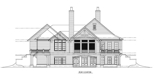 Home Plan Rear Elevation