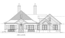 This is the front elevation of these Craftsman Houseplans.