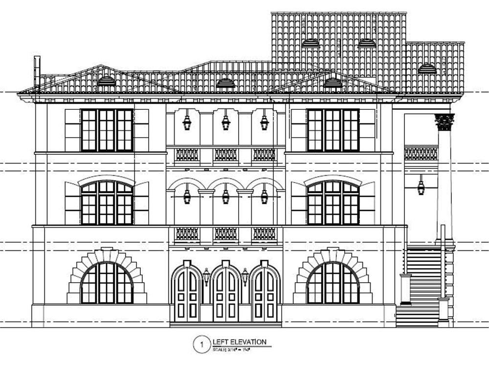 Home Plan Left Elevation