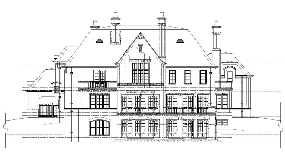 Home Plan Rear Elevation