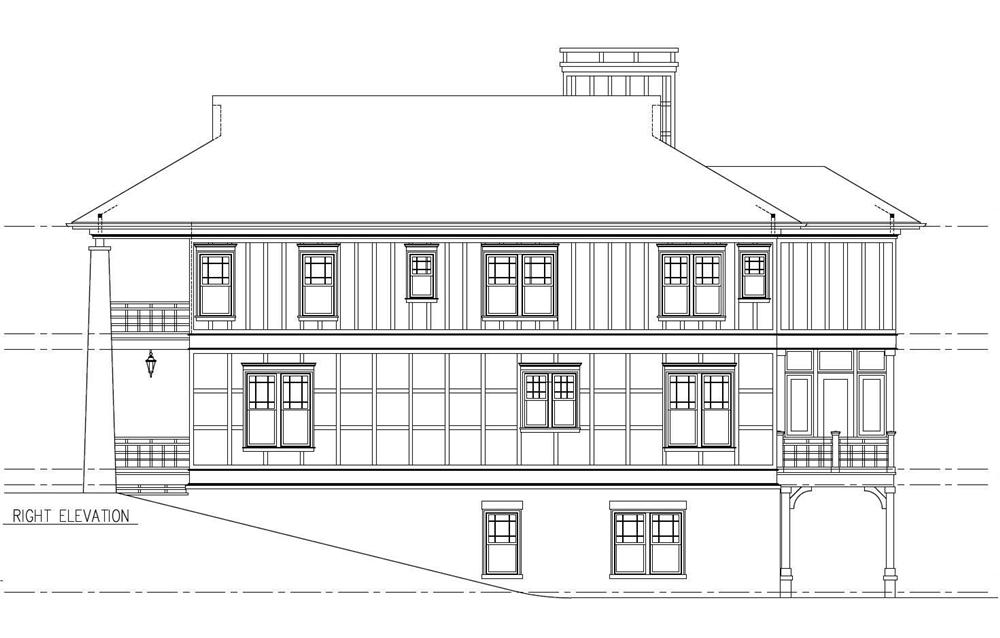 Home Plan Right Elevation