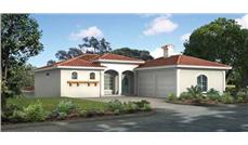 This is a computer image of the front of these Mediterranean Homeplans.