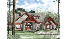 This is a colored rendering of these craftsman home plans.