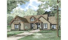 This is an artist's rendering of these classic Craftsman House Plans.