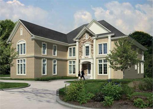 This is a computer rendering of these luxury homeplans.