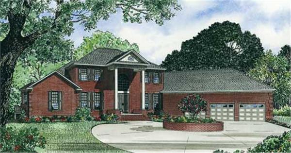 This is a colored rendering of these great Colonial Homeplans.