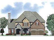 This is the front elevation for these European House Plans.