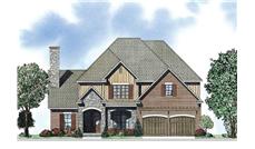 This is the front elevation for these European House Plans.