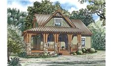 This is the front elevation for these Craftsman Home Plans.