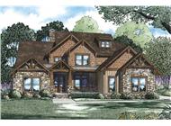 This is the front elevation for these Craftsman Home Plans.