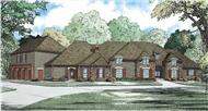 This is the front elevation for these Luxury House Plans.