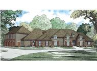 This is the front elevation for these Luxury House Plans.