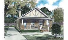 This is the front elevation for these Bungalow Home Plans.
