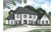 This is an artist's rendering of these European Houseplans.