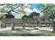 This is an artist's rendering for these Luxury Craftsman Home Plans.