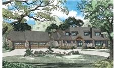 This is an artist's rendering for these Luxury Craftsman Home Plans.