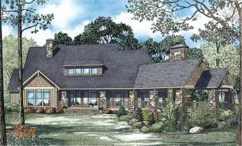 Home Plan Rear Elevation