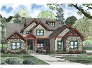 This is an artist's rendering of these Craftsman House Plans.