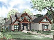 This is an artist's rendering of these Craftsman House Plans.