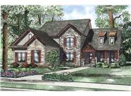 This is an artist's colorful rendering of these Craftsman Homeplans.