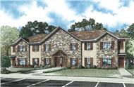This is an artist's rendering of these Multi-Unit House Plans.