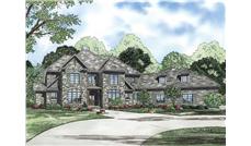 This is an artist's rendering of these Luxury House Plans.
