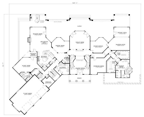 Floor Plan First Story for this set of house plans.